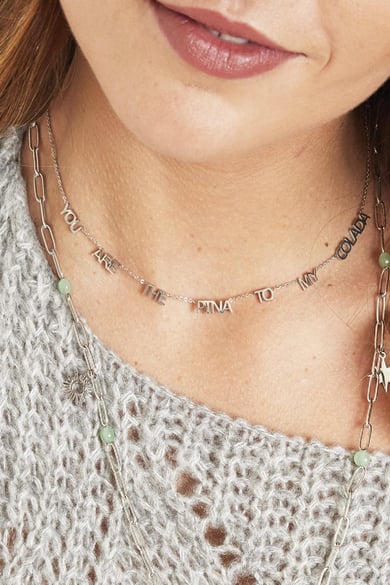Ketting You are The Pina To My Colada Zilver Stainless Steel h5 Afbeelding2